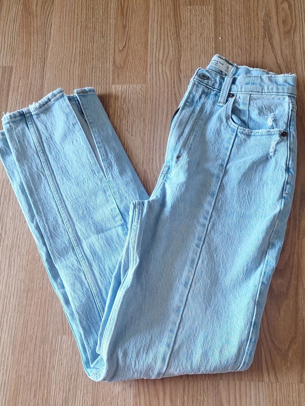 Abercrombie & Fitch Pale Blue Straight Leg Jeans